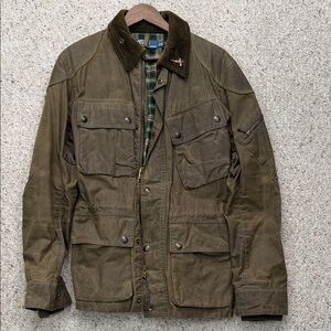 Polo by Ralph Lauren Olive Military Jacket with Corduroy Collar